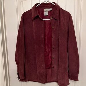 Norm Thompson Women's Deep Redish Brown Leather Jacket